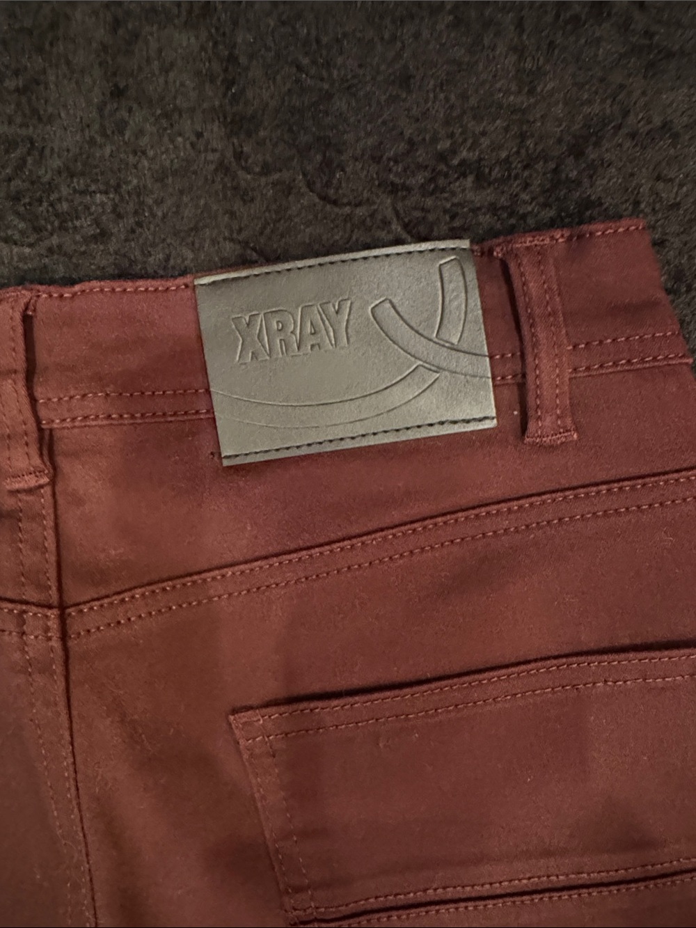 Xray Jeans Men's Skinny Rust Red Stretch Jeans - Picture 4 of 5